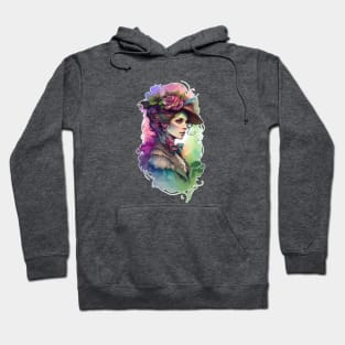 Whimsical Victorian Lady: Pastel Art Hoodie